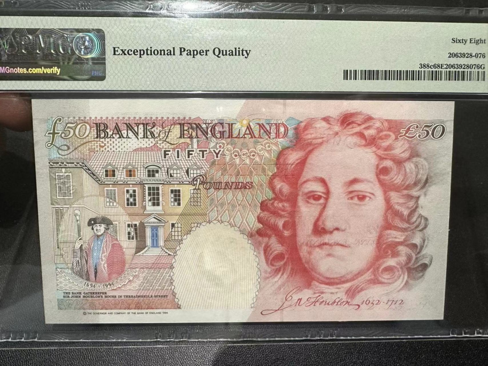 《外钞收藏家》第二百五十一期 1994年英国E序列50镑 PMG68