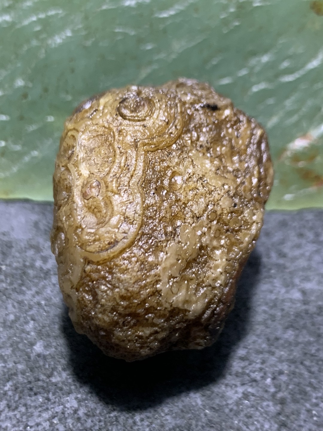 放福利，精美天然罕见戈壁高玉化眼石原石一颗！