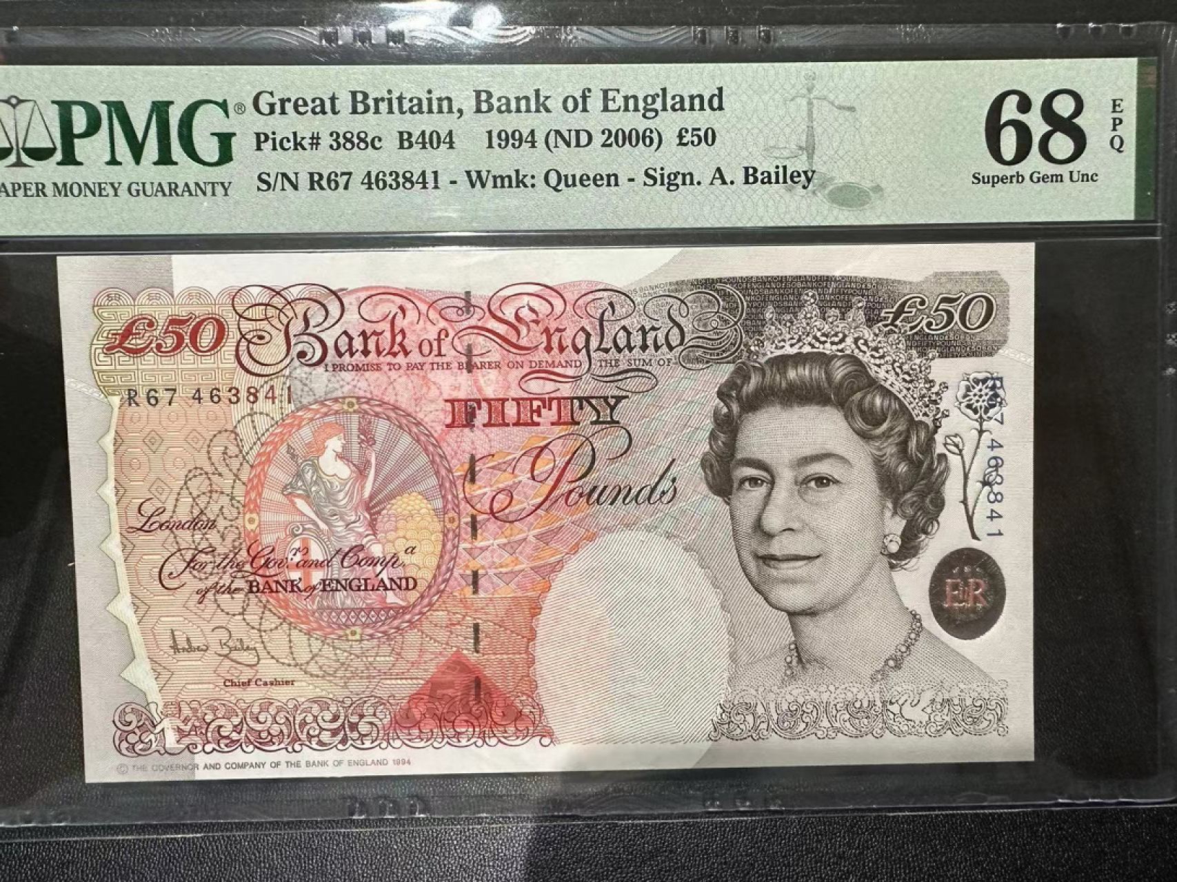 《外钞收藏家》第二百五十一期 1994年英国E序列50镑 PMG68