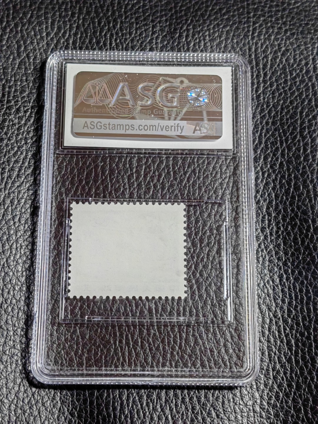 洪涛臻品批发群  精选邮票限时拍卖第二百零四期 普无号  枣园 ASG85分OP  版撕绝中绝送评，105最严格时期出分，一手出分壳子完好无划痕，配套必备，喜欢不要错过