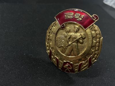 戎马世界章牌大赏第33期 - 朝鲜早期版本劳动勋章，74090号超大号