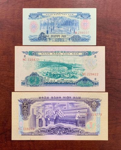 【三泉🏦Quan Se】拍卖第9期⚖️ - 越南1966年版20XU、2、5盾【AU- UNC】