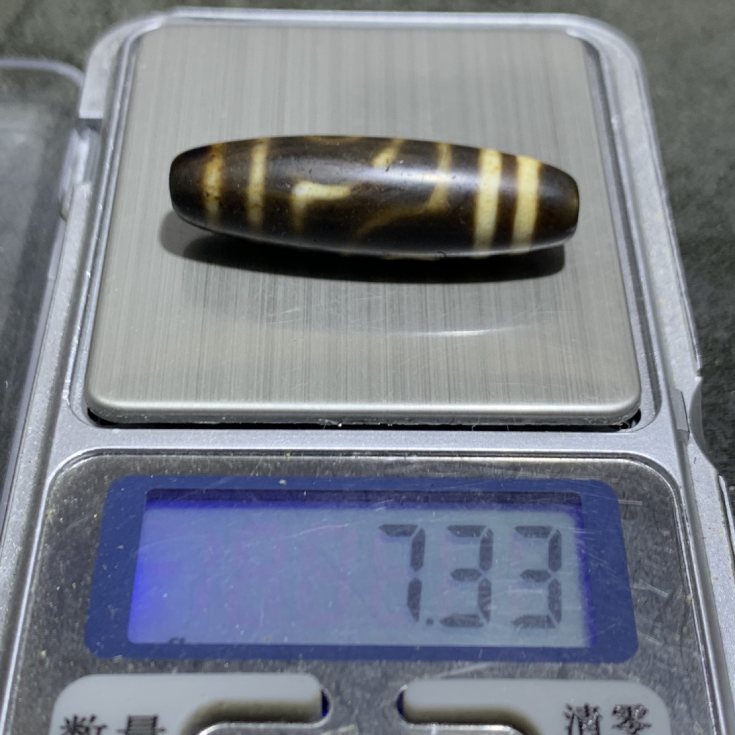 仅此一颗，精美两眼玛瑙天珠一颗，