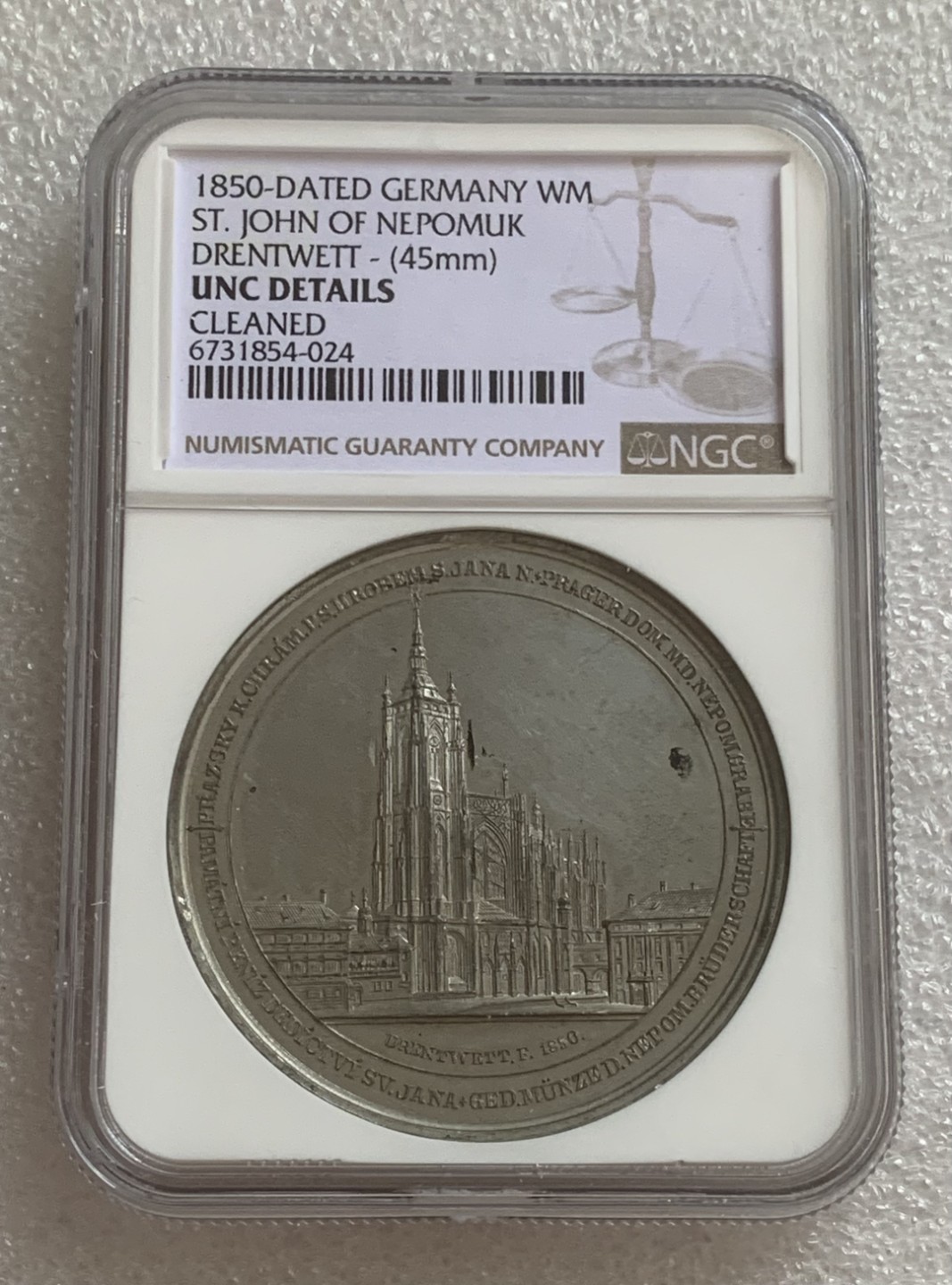 瓶子🏺第83期拍卖会 德国1850年白色金属教堂纪念章