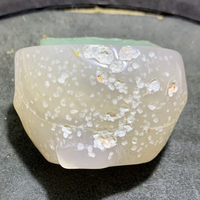 精美天然玛瑙原石打磨原石茶杯，笔洗一个， - 精美天然玛瑙原石打磨原石茶杯，笔洗一个，