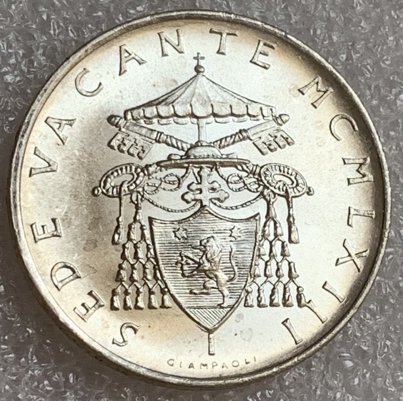 瓶子🏺第83期拍卖会 梵蒂冈1958年缺位500里拉银币  原光未流通