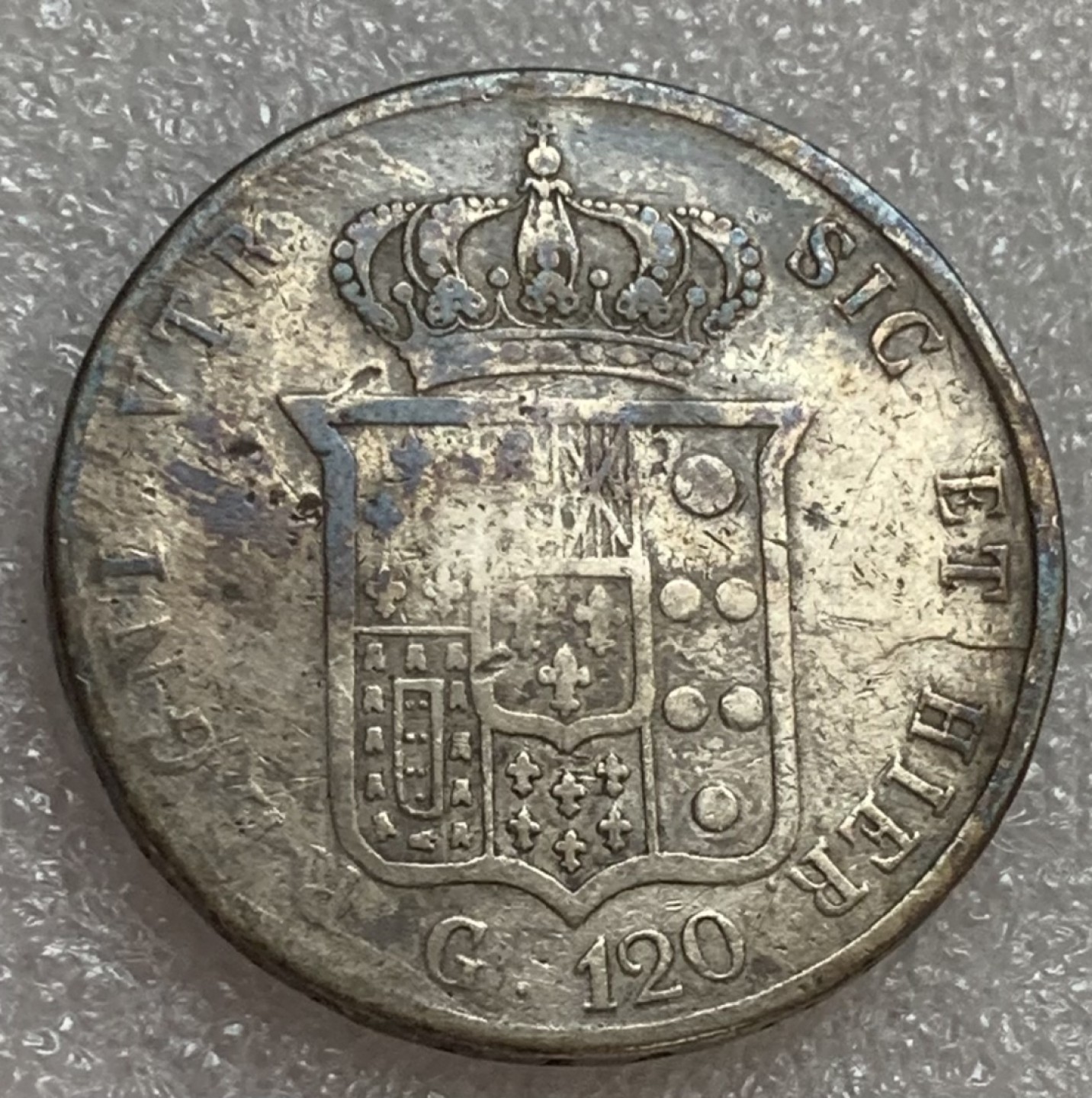 瓶子🏺第83期拍卖会 意大利1857年西西里和那不勒斯120G大银币