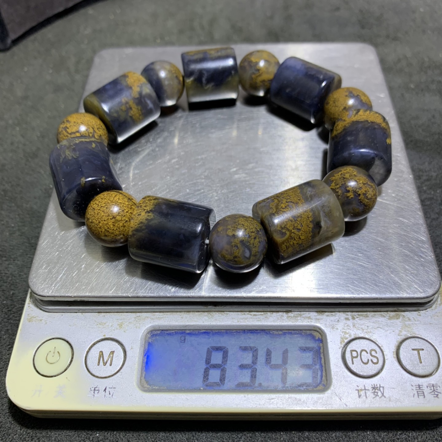 精美天然阜新本地水草玛瑙手串一条