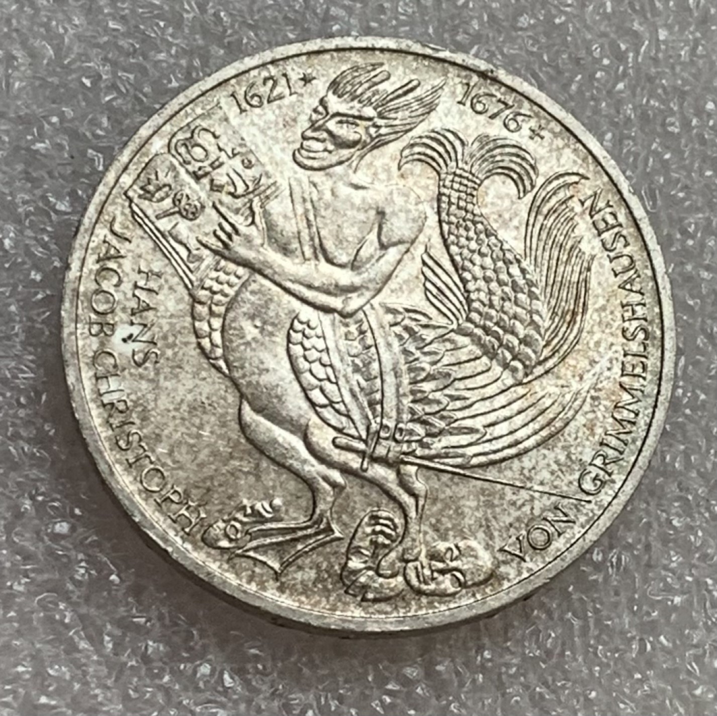 瓶子🏺第83期拍卖会 西德联邦德国1976年5马克银币小说家格林豪森逝世300周年