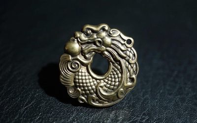 手串木器杂件｜拍卖专场 老铜｜龙鱼锁挂件