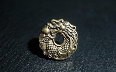 手串木器杂件｜拍卖专场 - 老铜｜龙鱼锁挂件