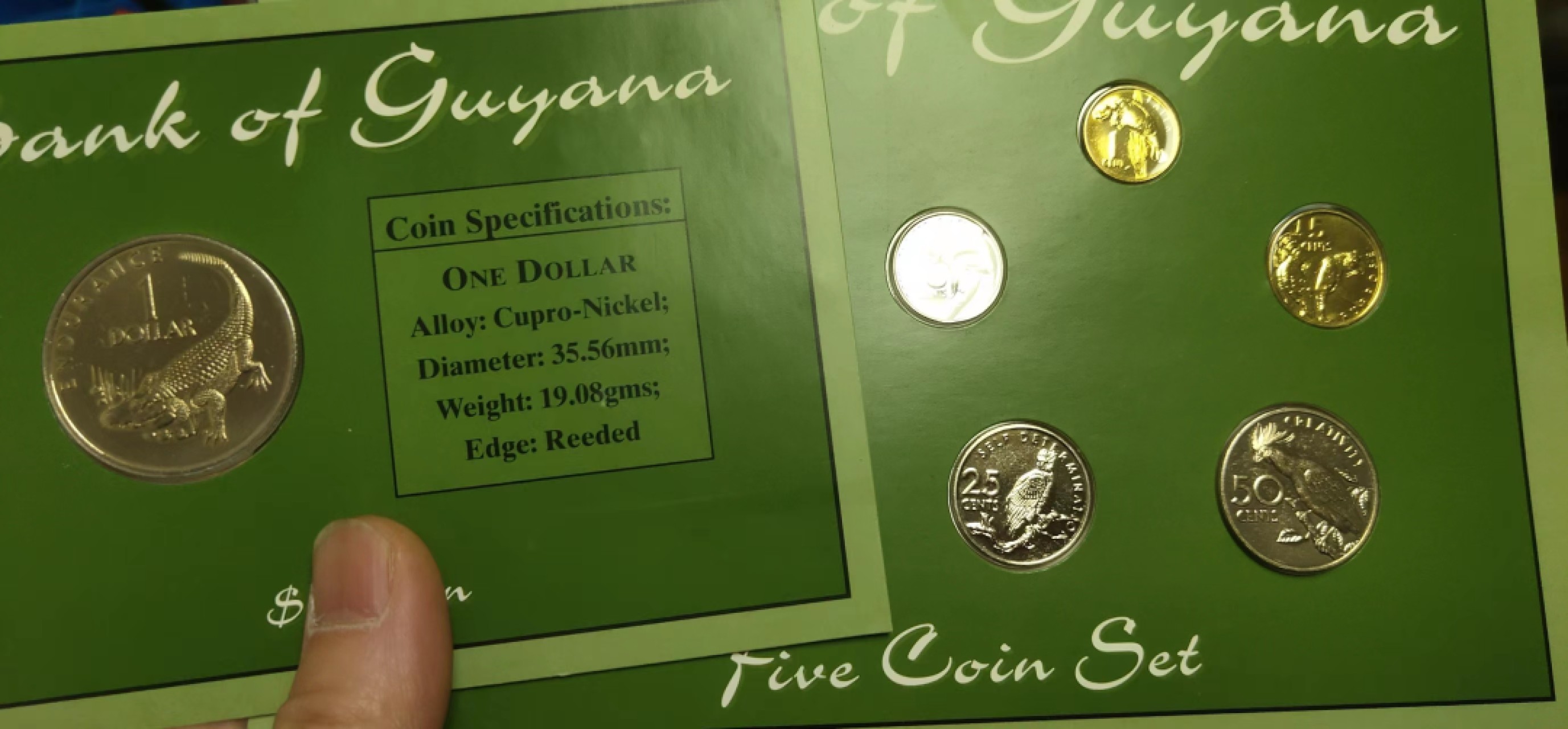 14★机器委托自动落锤★请提前出好价★满30快递包邮 美洲动物 圭亚那 全新6枚套币 70年代 最大直径35MM 册装