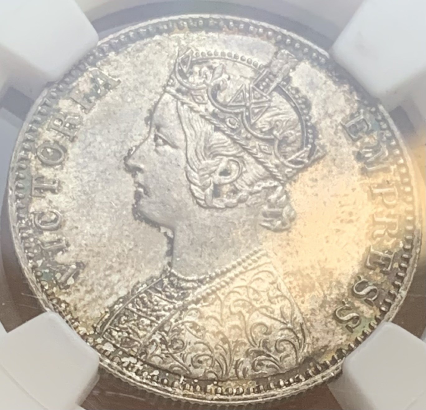 瓶子🏺第83期拍卖会 英属1901年维多利亚1卢比银币  NGC MS63