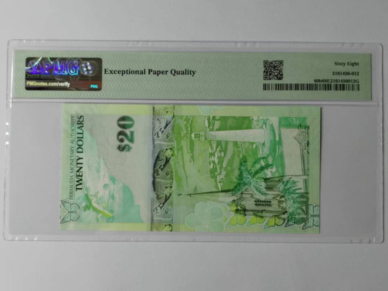 狮子号8888 百慕大 20 元  2009 PMG68冠军分