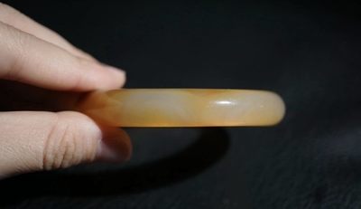 玉石翡翠玛瑙｜拍卖专场 老玛瑙｜缠丝纹玉镯｜内径59.8