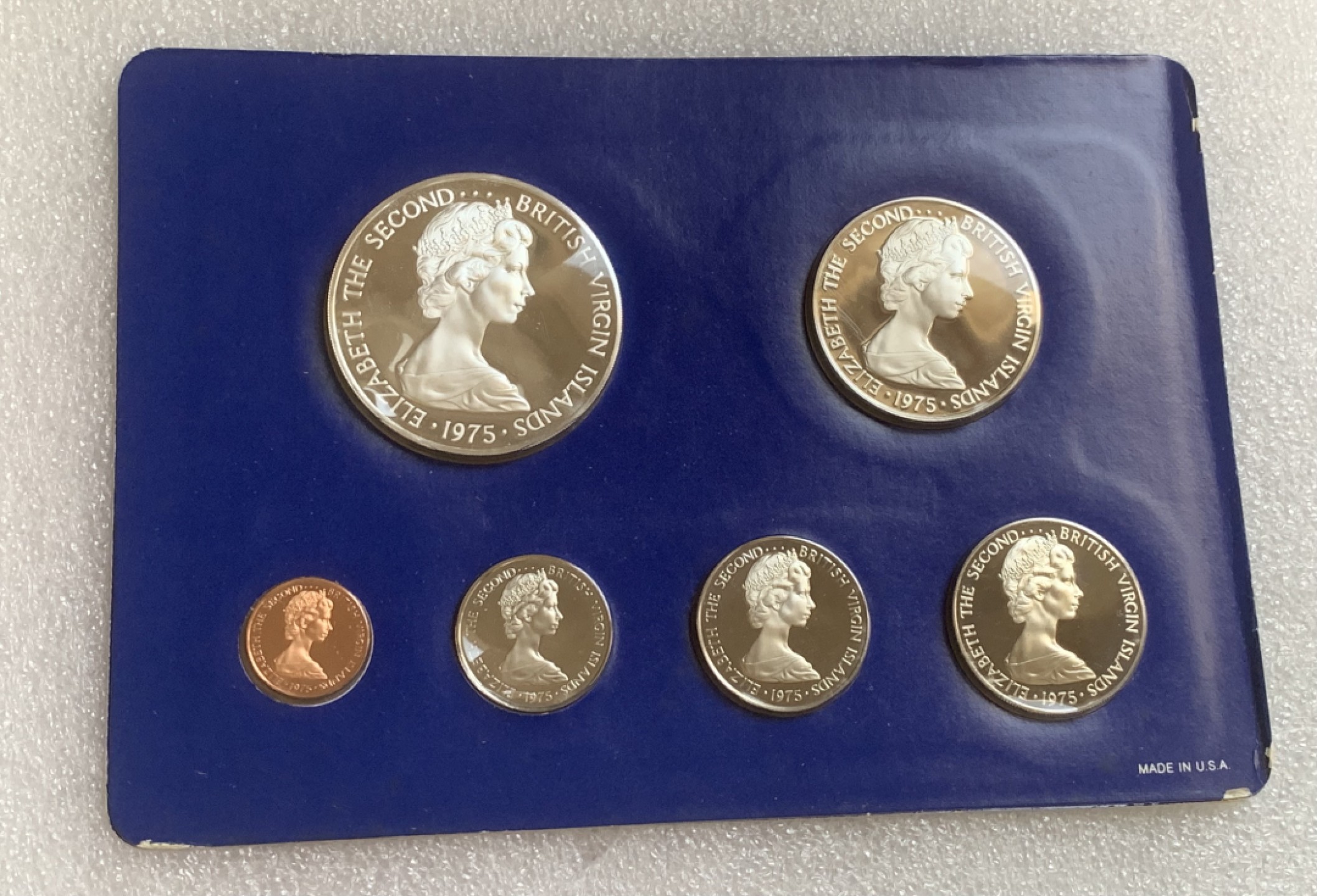 瓶子🏺第83期拍卖会 英属维尔京群岛1975年美洲鸟类精装全套6枚硬币  原盒证  含1元大银币