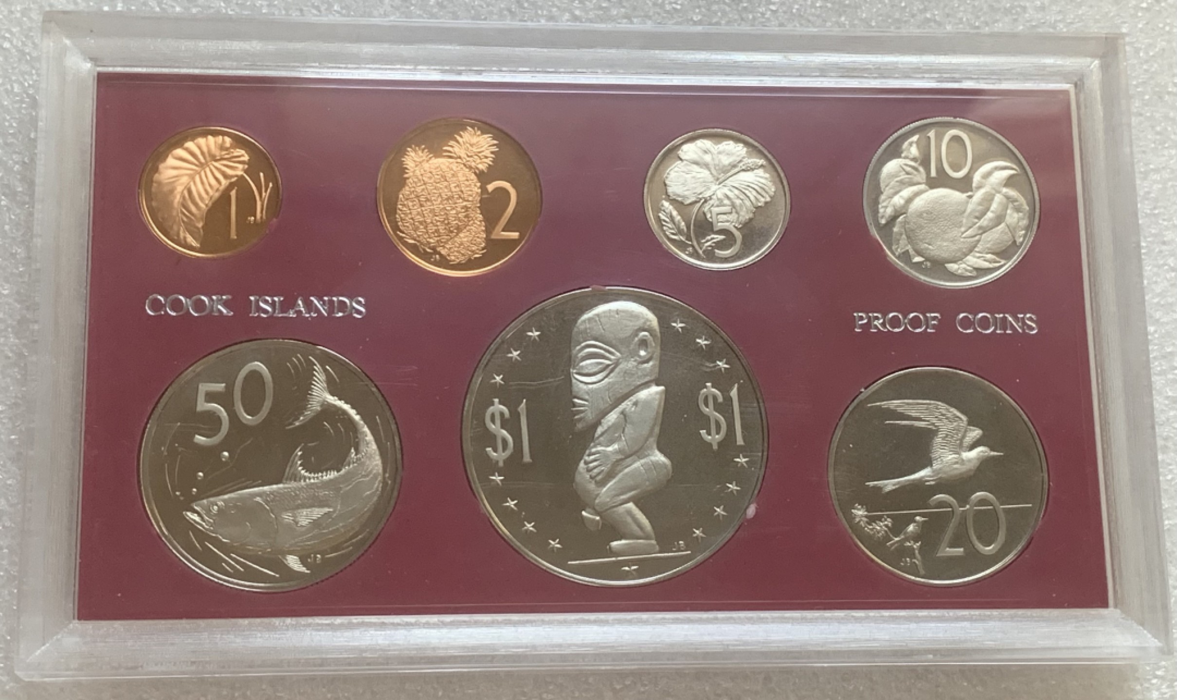 瓶子🏺第83期拍卖会 英属1972年库克岛7枚套精制套币