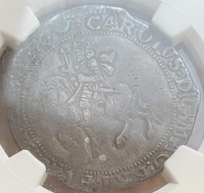 瓶子🏺第83期拍卖会 - 英国1645-1646年查理一世半克朗银币  五彩好状态
