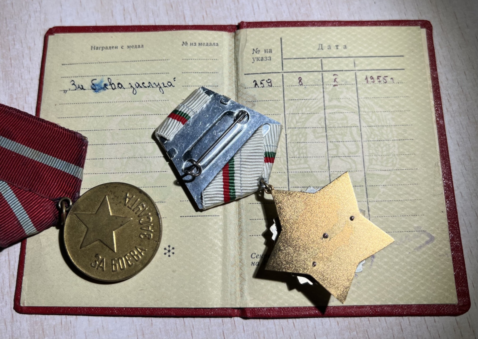 大猫徽章拍卖第218期  保加利亚战功奖章带证 二级民事功勋勋章