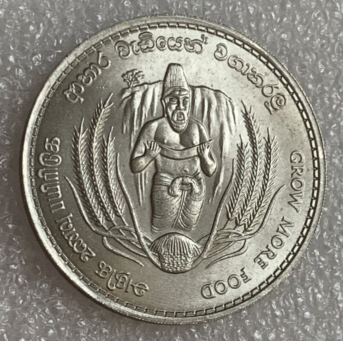 瓶子🏺第83期拍卖会 斯里兰卡锡兰1968年世界粮农组织FAO纪念币丰收2卢比纪念币 原光