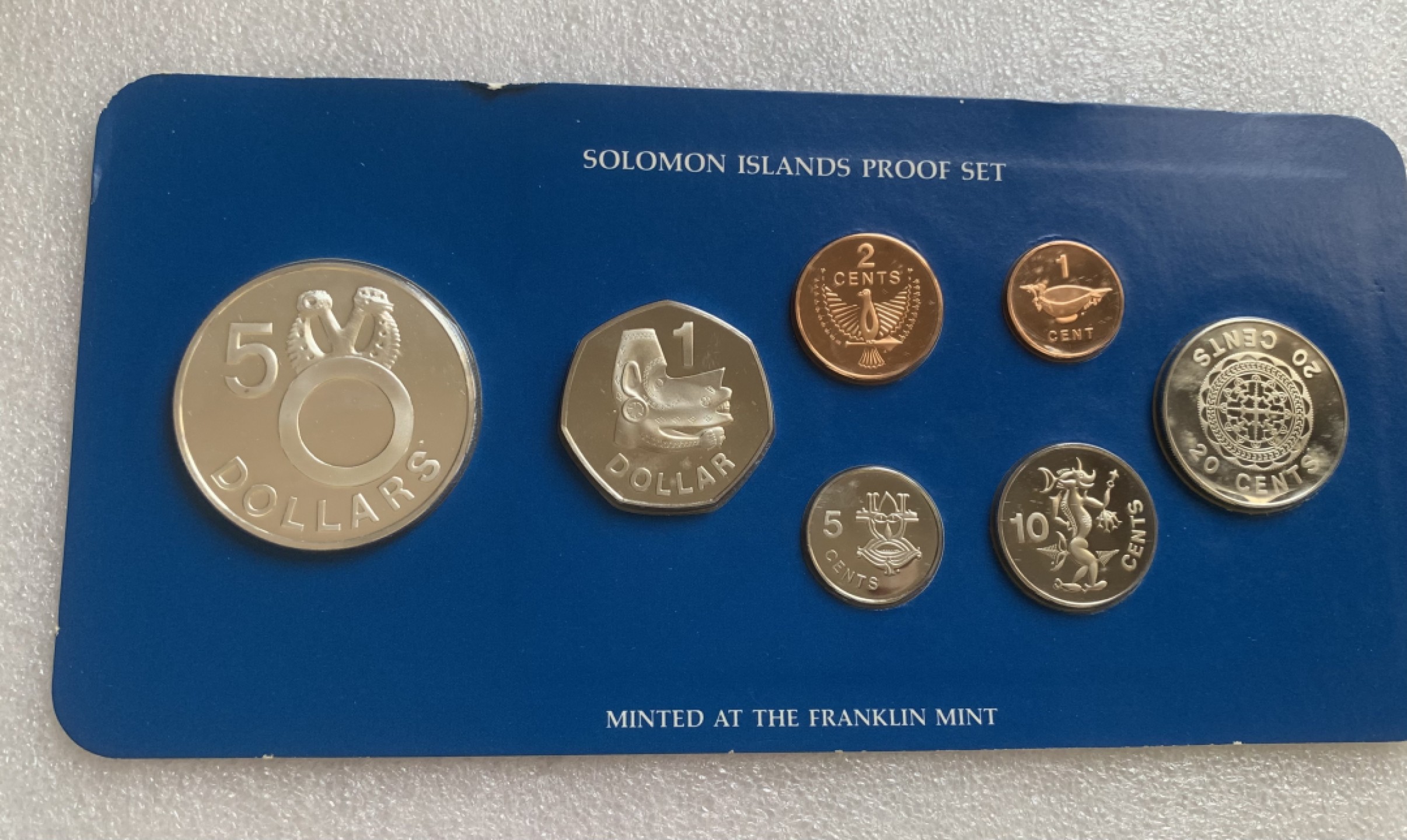瓶子🏺第83期拍卖会 所罗门群岛1978年套币7枚  盒装带签名证 含一枚稀少大银币