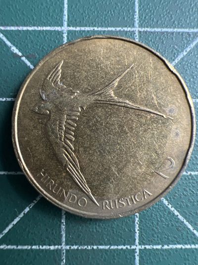 泡泡堂第282期  世界硬币 （无押金，捡漏，全场20包邮，偏远地区除外，接收代拍业务） - 斯洛文尼亚2元 燕子