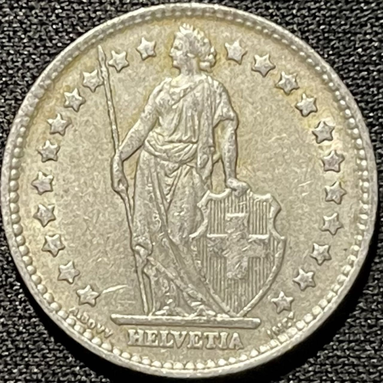紫瑗钱币——第273期拍卖 瑞士 1964年 赫尔维蒂亚 1法郎 5克 0.835银