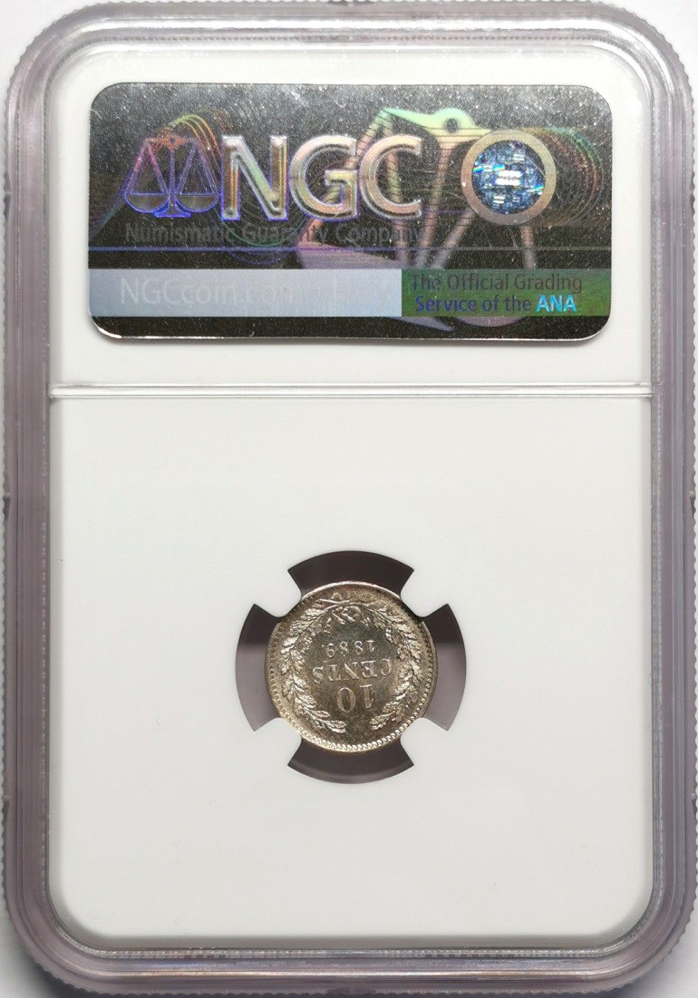 凡希社世界钱币微拍第二百三十二期 1889荷兰威廉三世10分银币NGC-MS63