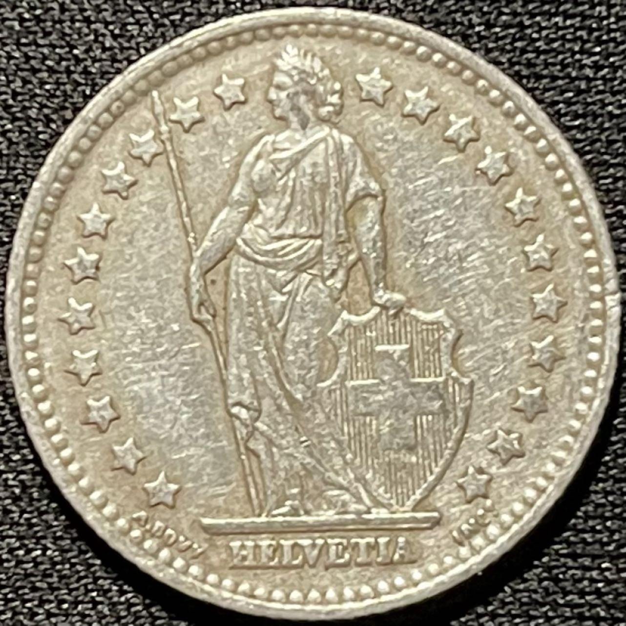 紫瑗钱币——第260期拍卖 瑞士 1952年 赫尔维蒂亚 1法郎 5克 0.835银