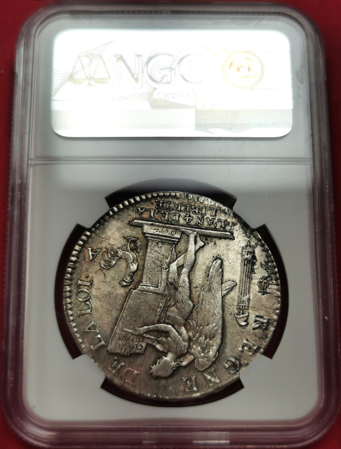 凡希社世界钱币微拍第二百三十二期 荐！1792A法国路易十六埃居大银NGC-MS61银光淡彩实物赞！