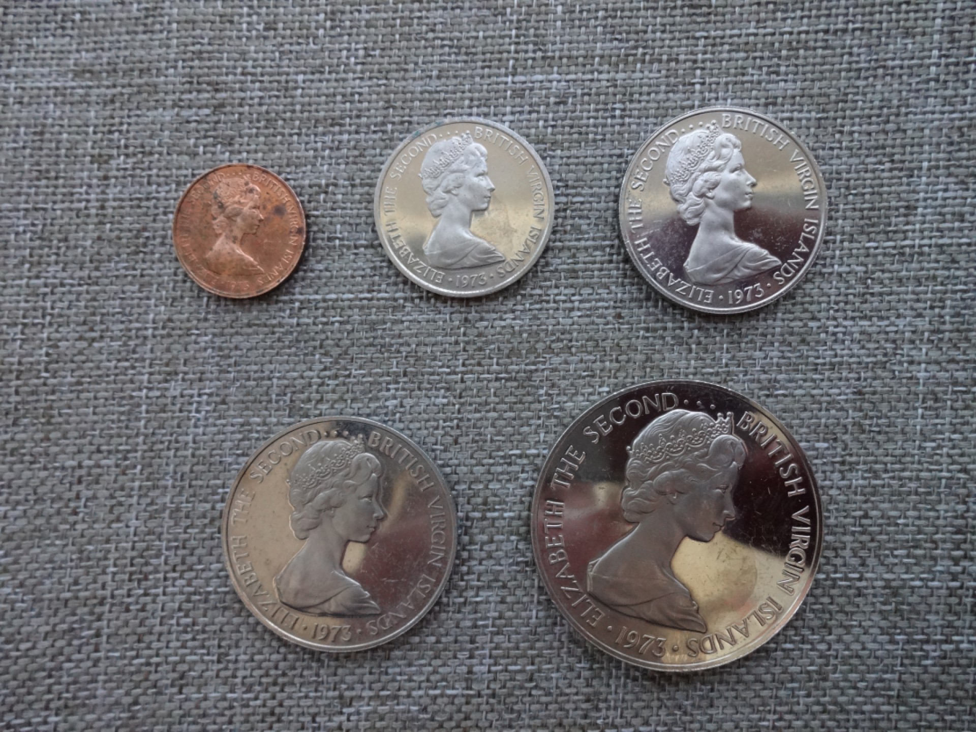 娃娃家-三月、第六场 英属维尔京群岛1-50分精制小套，品相一般-5枚起拍