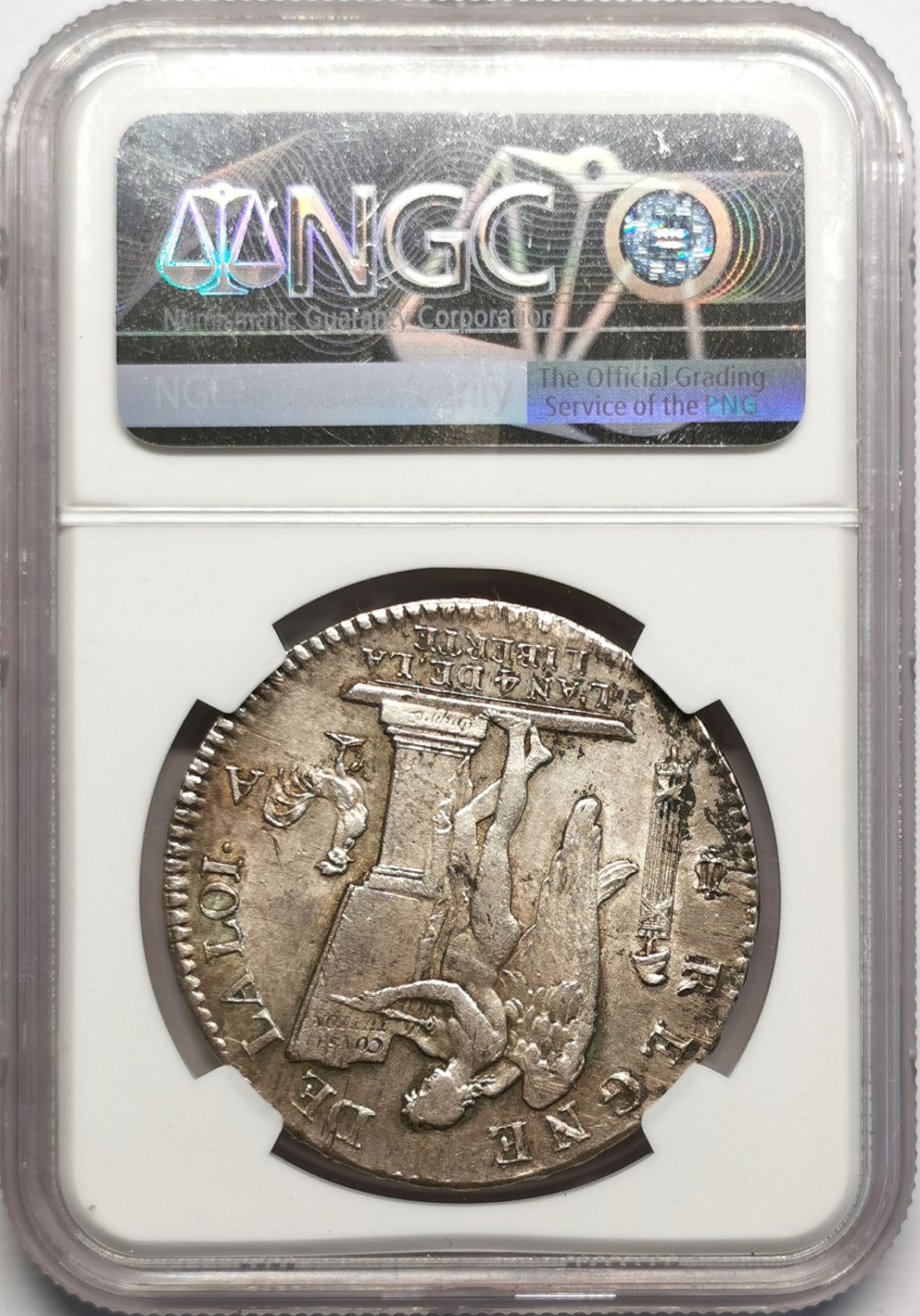 凡希社世界钱币微拍第二百三十二期 荐！1792A法国路易十六埃居大银NGC-MS61银光淡彩实物赞！