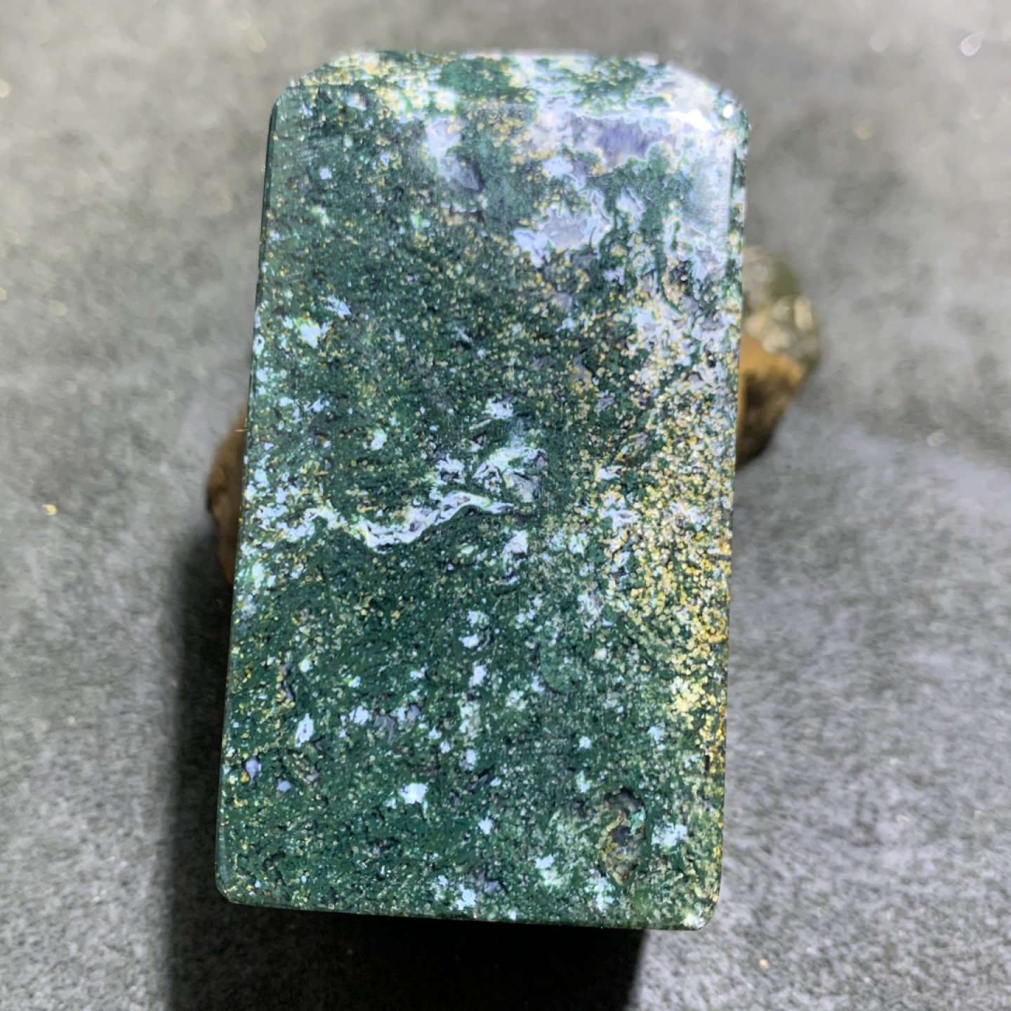 精美水草玛瑙章料一方，
