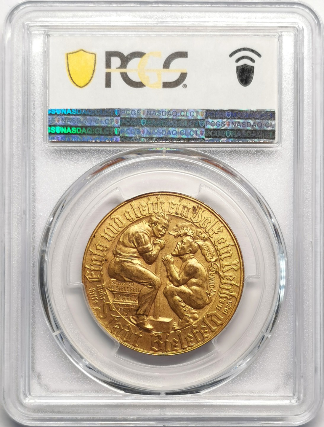 凡希社世界钱币微拍第二百三十二期 1923德紧比勒菲尔德金马克铜币PCGS-MS63