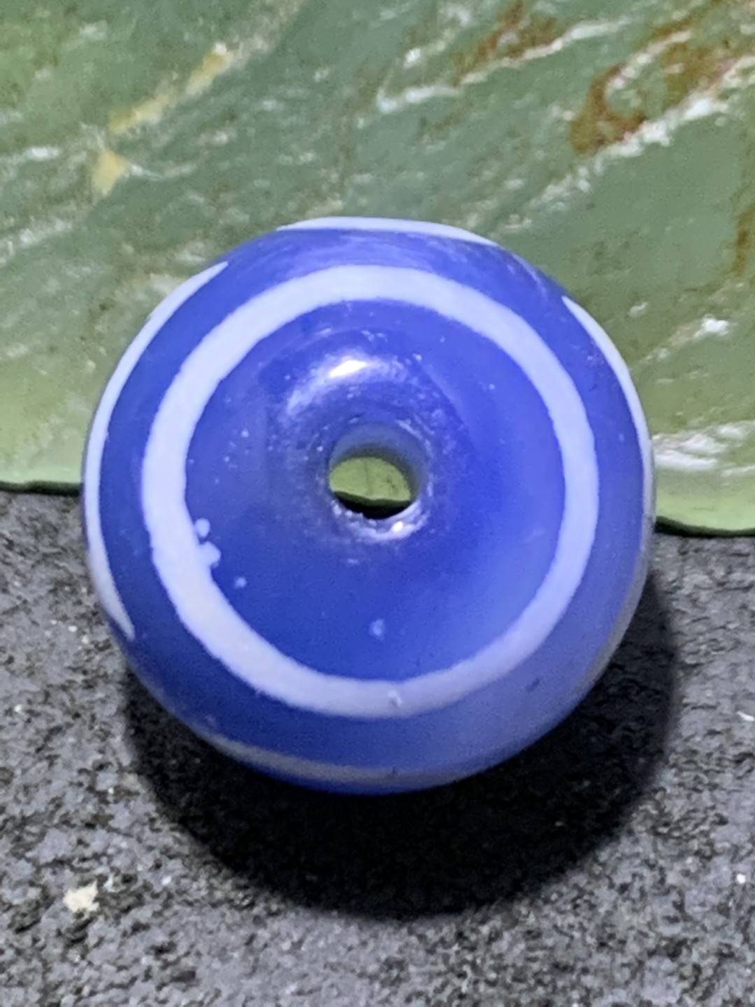 仅此一颗，精美藏传蓝玉髓天地天珠一颗，