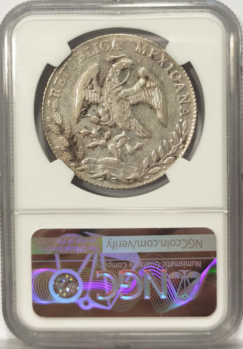 博洋堂世界钱币拍卖第019期（全场包邮） NGC XF 墨西哥1879/8年MO MH版花边鹰洋