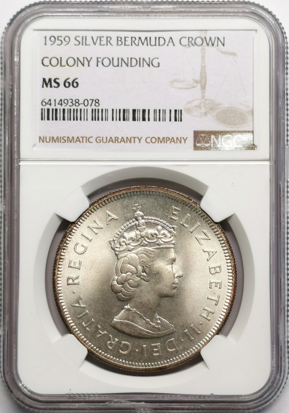 凡希社世界钱币微拍第二百三十二期 1959百慕大克朗大银NGC-MS66