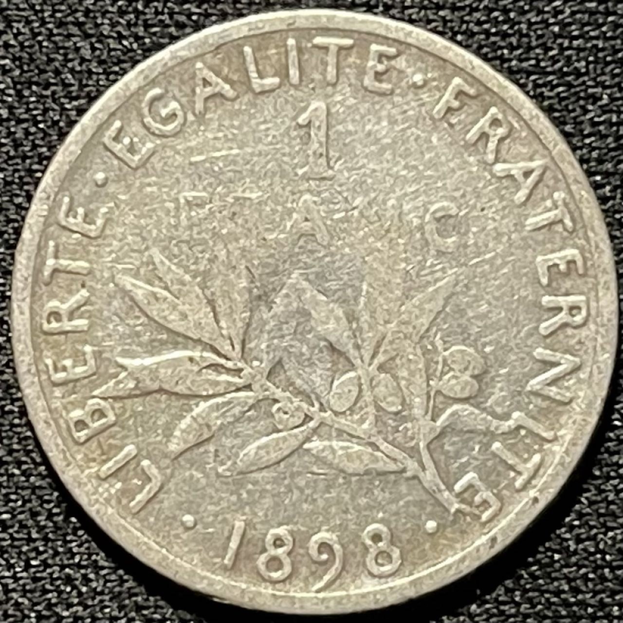 紫瑗钱币——第260期拍卖 法国 1898年 播种女神 1法郎 5克 0.835银