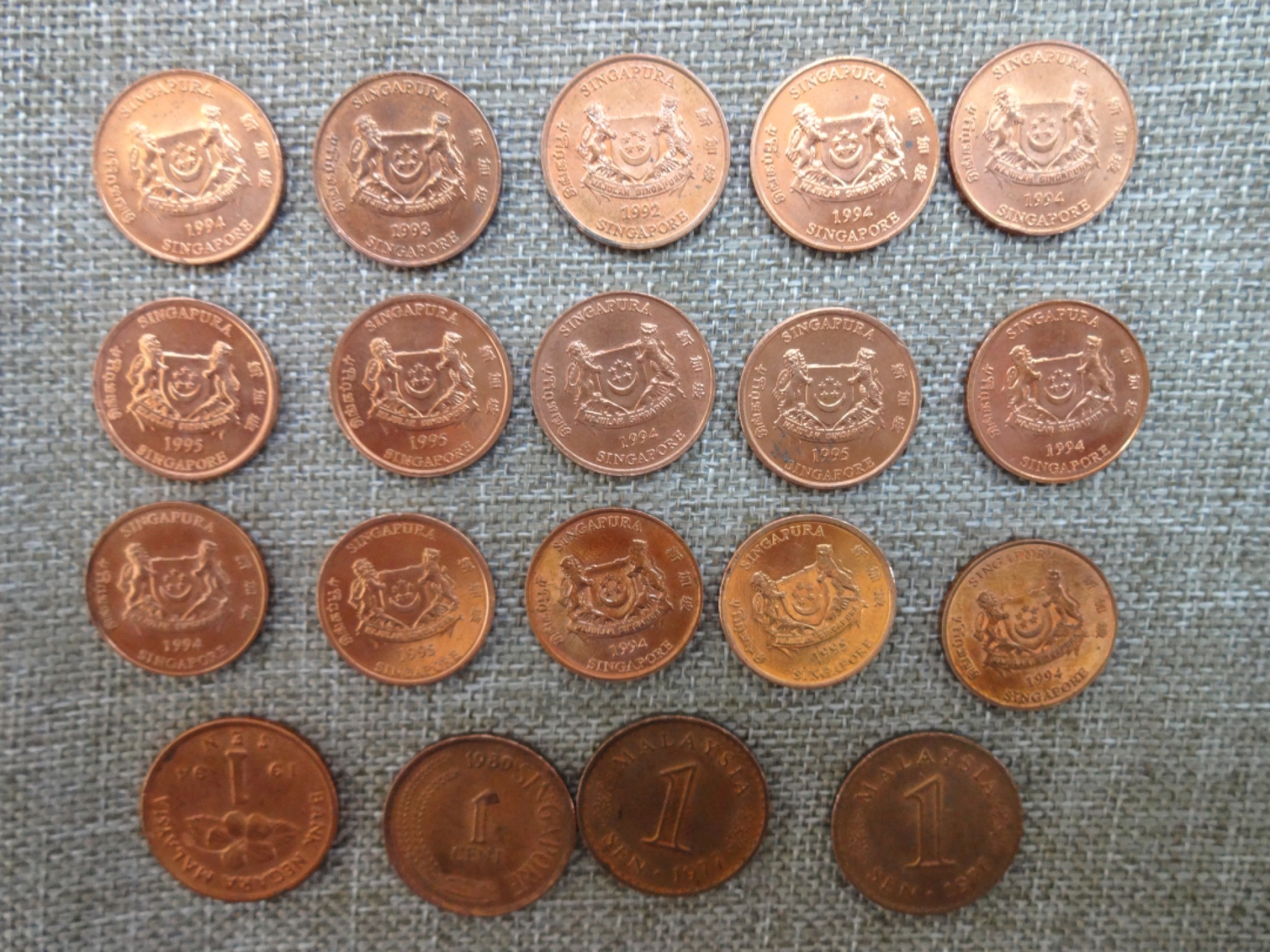 娃娃家-三月、第六场 新加坡1分十五枚+马来西亚1分三枚 -18枚起拍