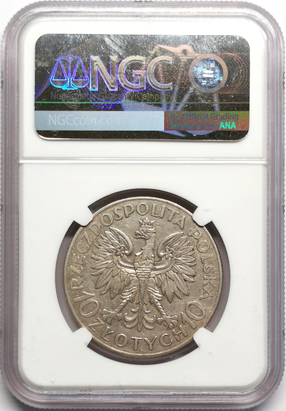 凡希社世界钱币微拍第二百三十二期 1933波兰索别斯基10Z大银NGC-AU50