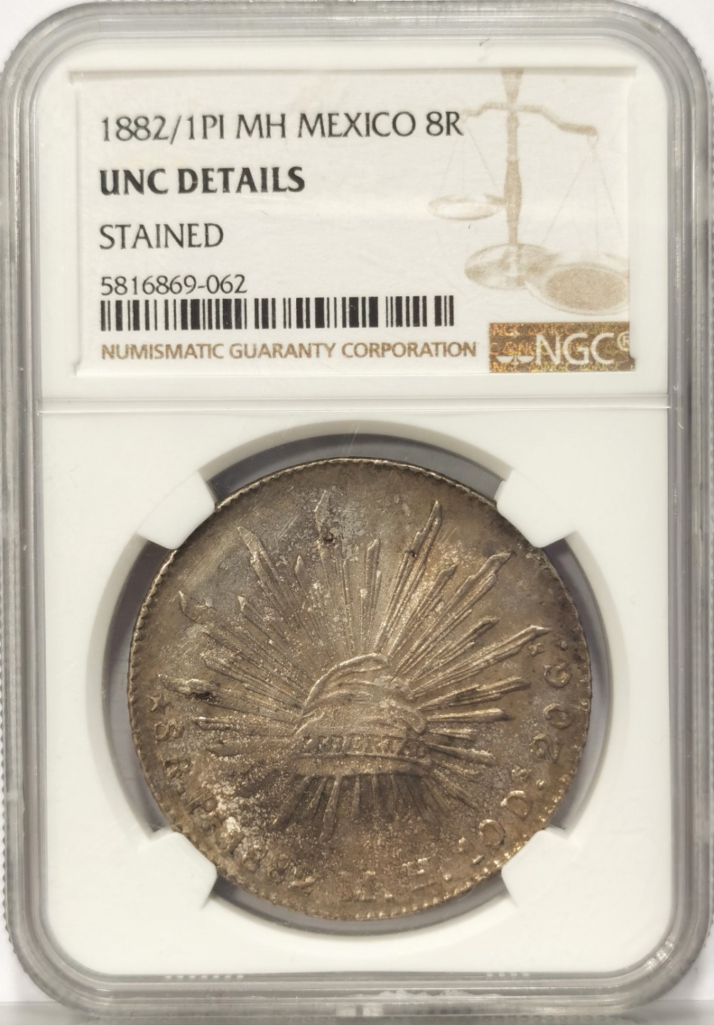 博洋堂世界钱币拍卖第019期（全场包邮） NGC UNC 墨西哥1882/1年PI MH版花边鹰洋