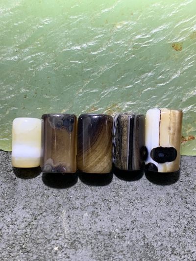通货药师玛瑙通货随形桶珠5颗， - 通货药师玛瑙通货随形桶珠5颗，