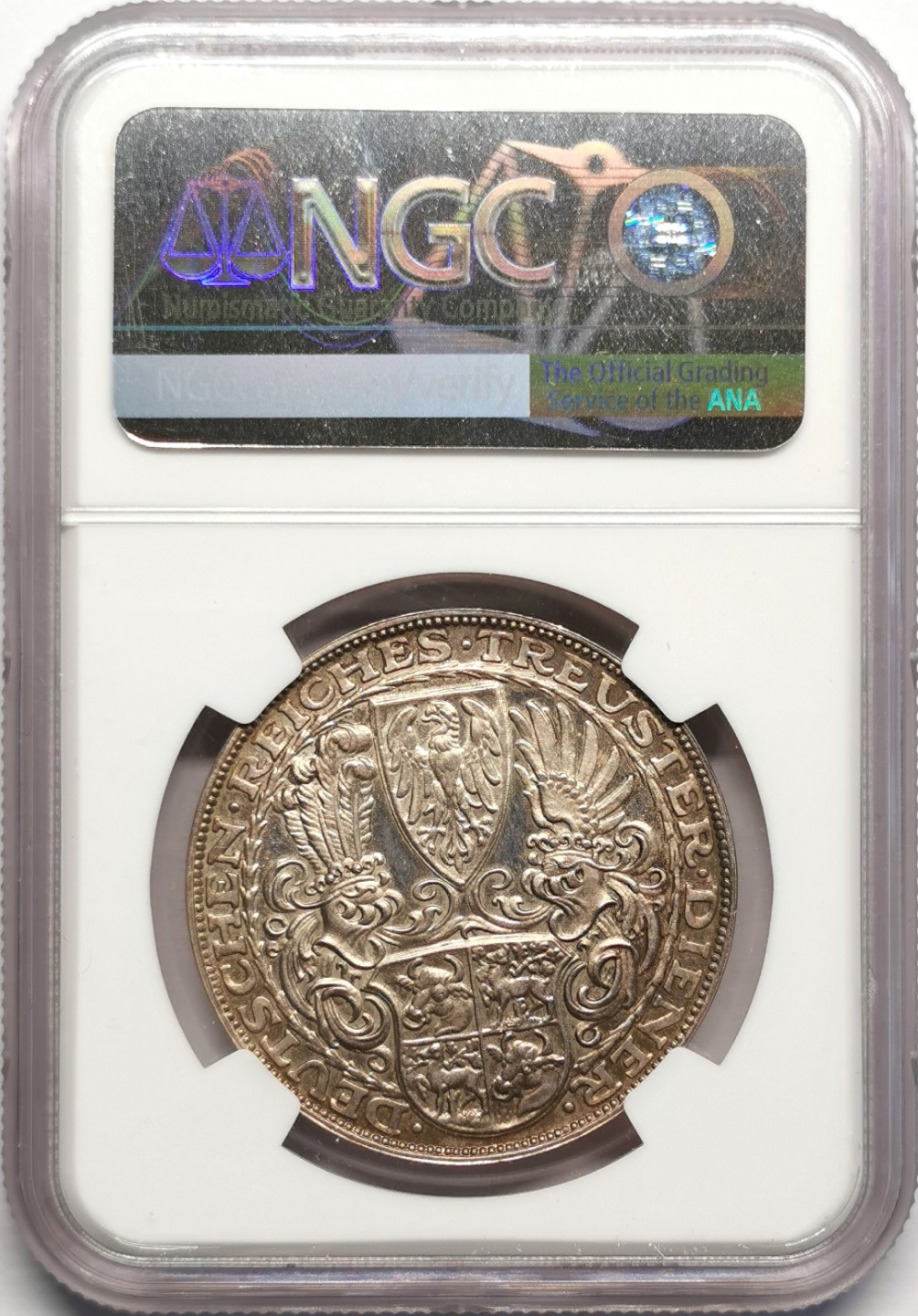 凡希社世界钱币微拍第二百三十二期 1927德国兴登堡八十大寿纪念银章NGC-MS63