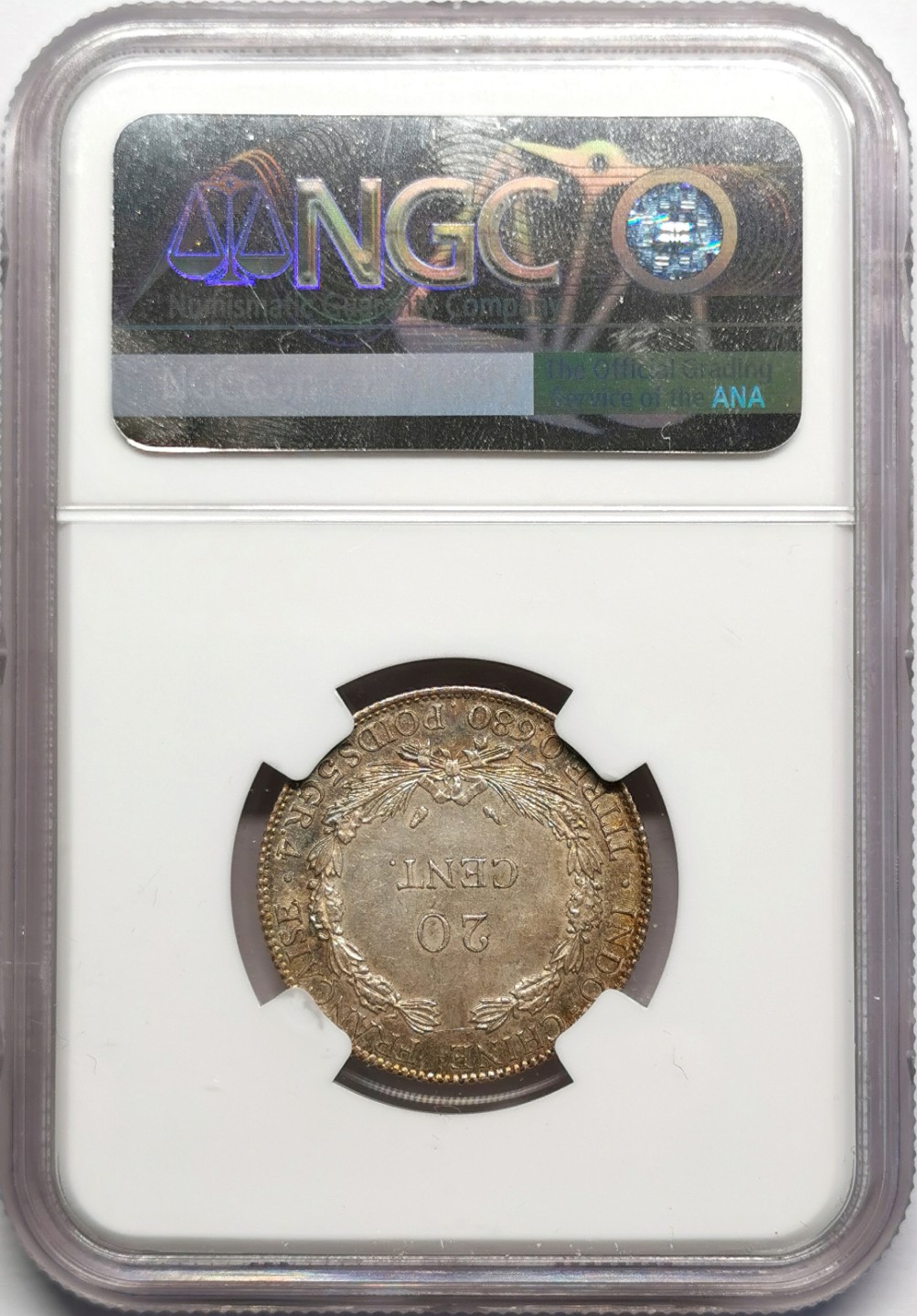 凡希社世界钱币微拍第二百三十二期 1937法属印度支那20分小座洋NGC-MS64