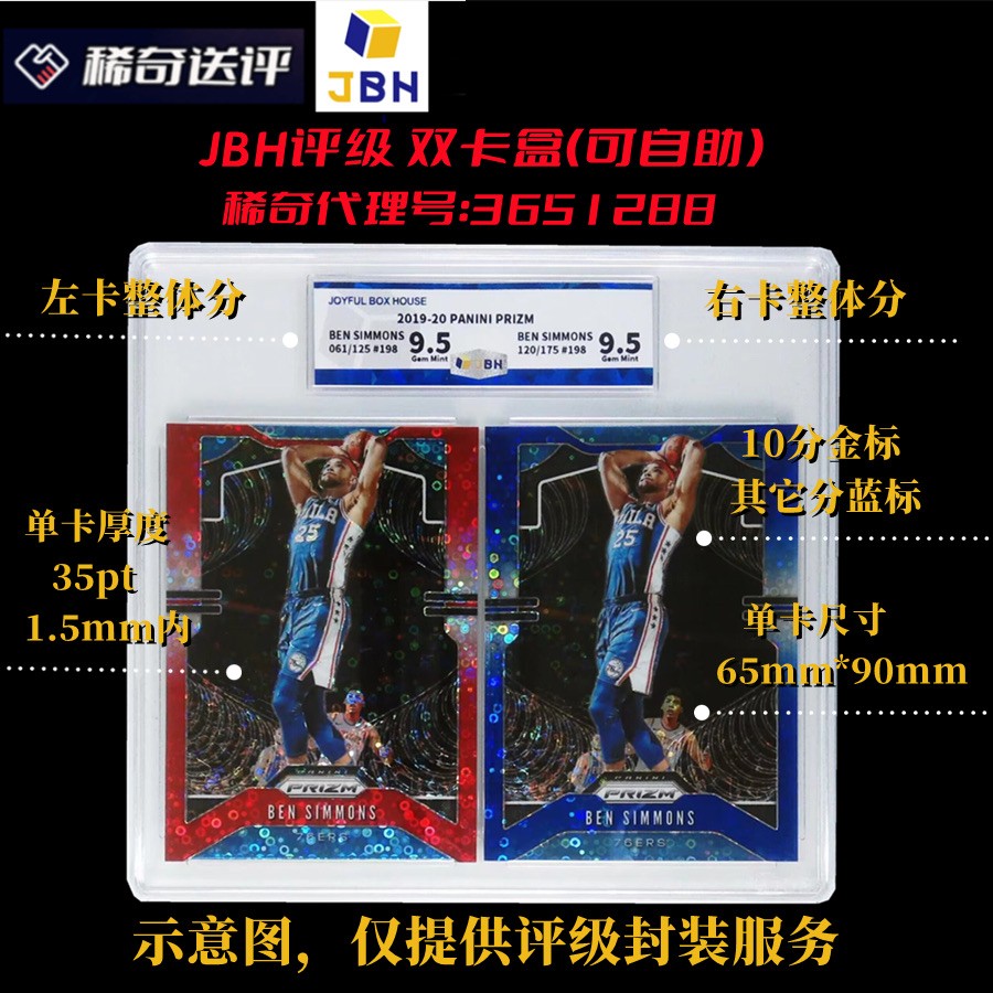 【稀奇送评】【JBH评级】双联卡 评级【自助评级代理号：3651288】