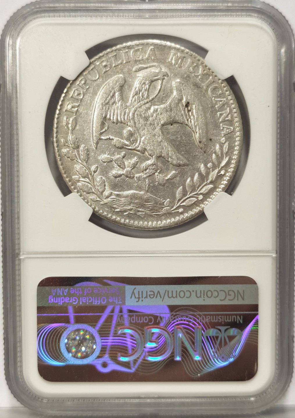 博洋堂世界钱币拍卖第019期（全场包邮） NGC AU 墨西哥1860/59年GO PF版花边鹰洋