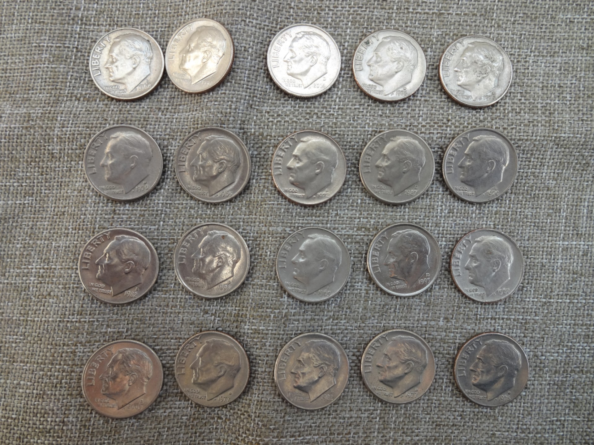 娃娃家-三月、第六场 美国10美分- 20枚起拍