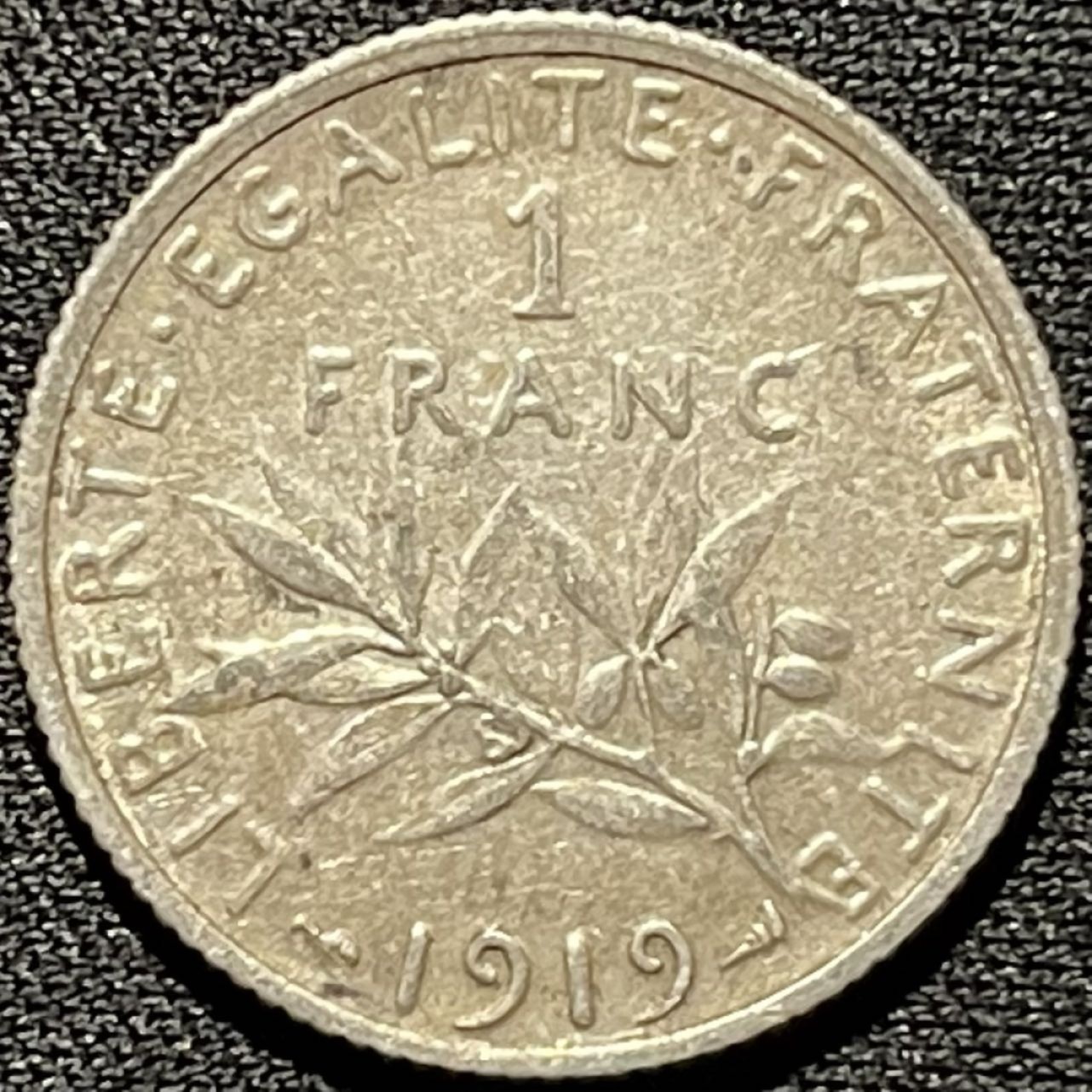 紫瑗钱币——第260期拍卖 法国 1919年 播种女神 1法郎 5克 0.835银