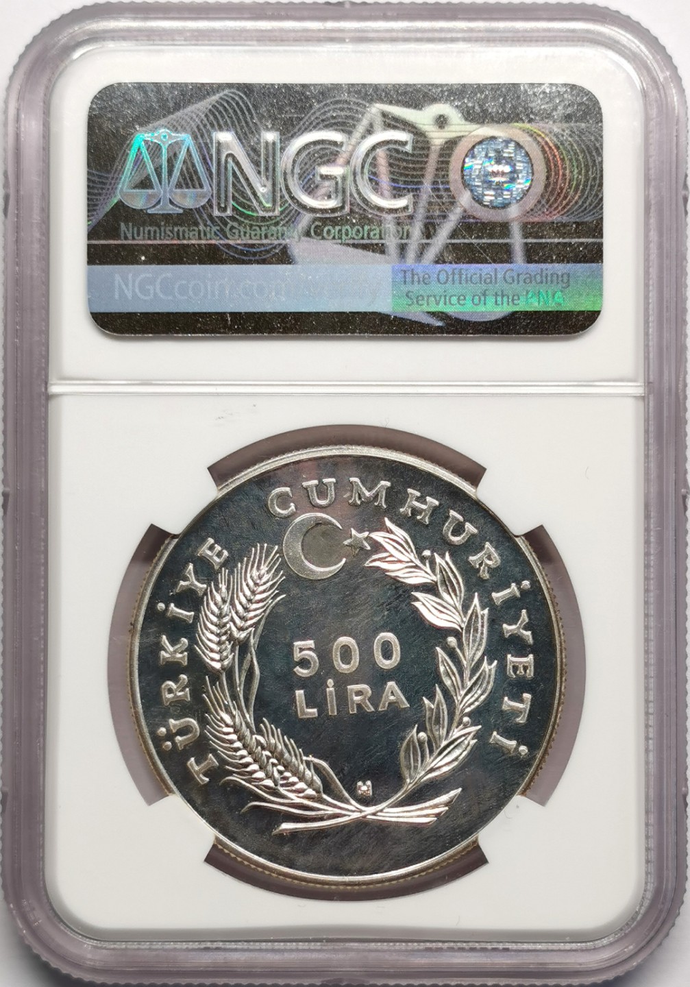 凡希社世界钱币微拍第二百三十二期 1984土耳其FAO渔业会议500L大银精铸NGC-PF68UC