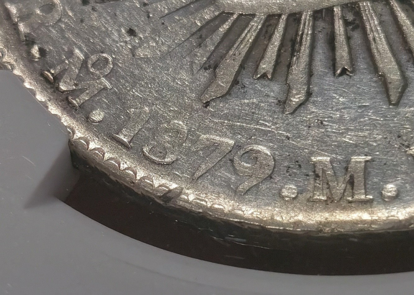 博洋堂世界钱币拍卖第019期（全场包邮） NGC XF 墨西哥1879/8年MO MH版花边鹰洋